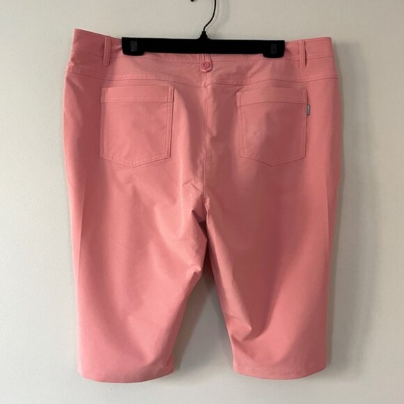 New Nivo Coral Pink Mandi Women’s Bermuda Long Golf Shorts Size 16 bin 4H - Picture 3 of 3